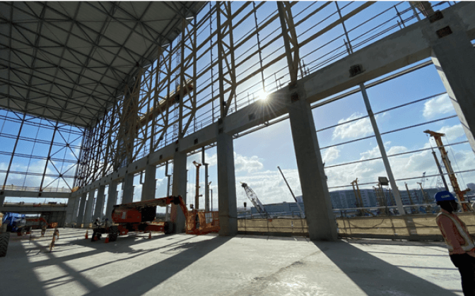 Supply of precast beam and column for Shimano 5-storey industrial factory