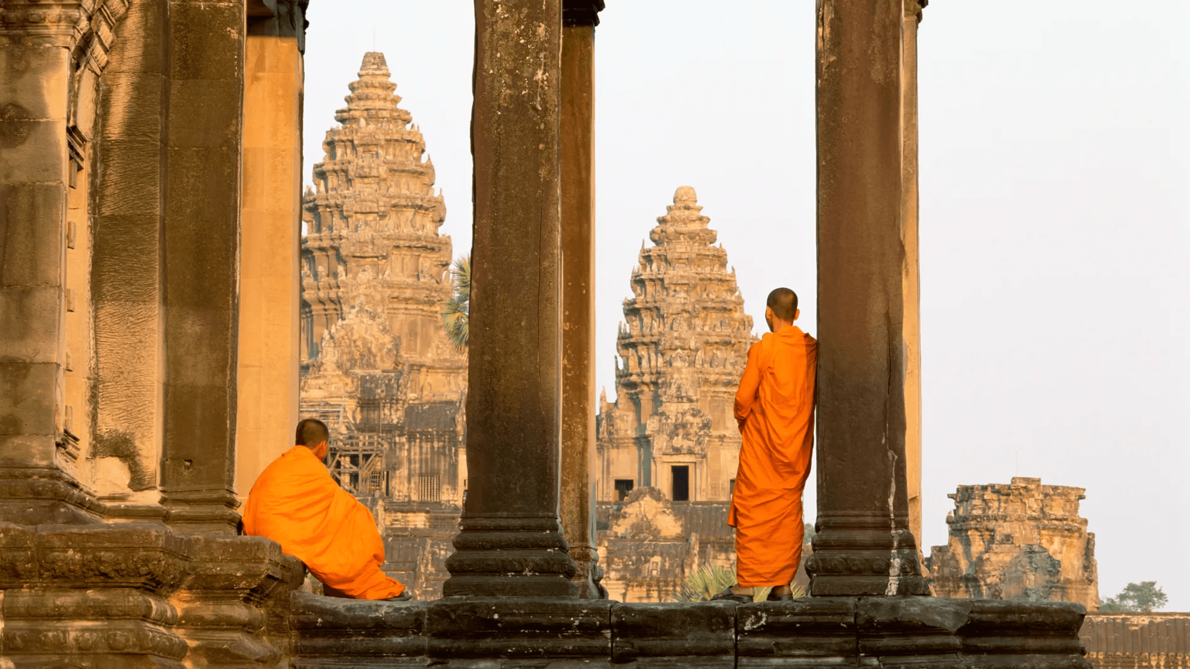 Monks at Angkor Wat, Siem Reap, Cambodia